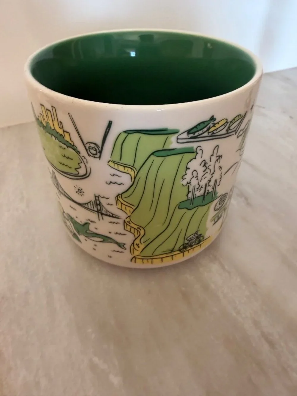 Starbucks Vancouver Been There Series Collectible Coffee Mug 14oz Ceramic Green